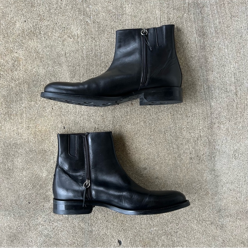 Donald Pliner Ryan Calf Leather Boot Black Size 9 Men